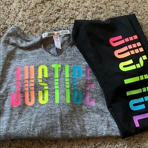 Matching JusticeLegging and Long Sleeve Pullover